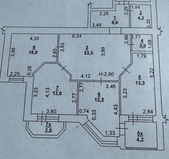 
  Продается 4-комн. квартира, 100 м², Доломановский пер, д. 11
. Фото 14.