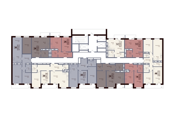
  Продается 2-комн. квартира 53.9 м², в ЖК Академия, 3 этап. Фото 2.