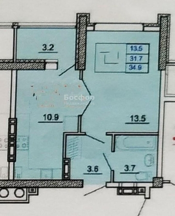 
  Продается 1-комн. квартира 34.9 м². Фото 11.