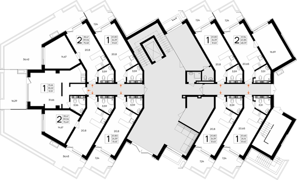 
  Продается апартамент 48.09 м², в АК Песок и море. Фото 1.