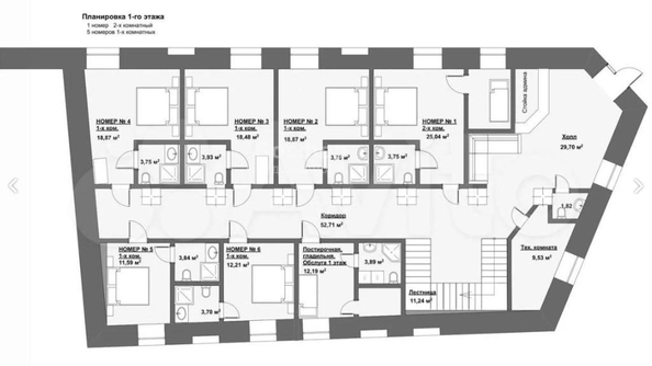 
  Продается гостиница 617 м². Фото 21.