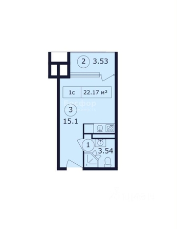 
  Продается апартамент 22 м². Фото 20.