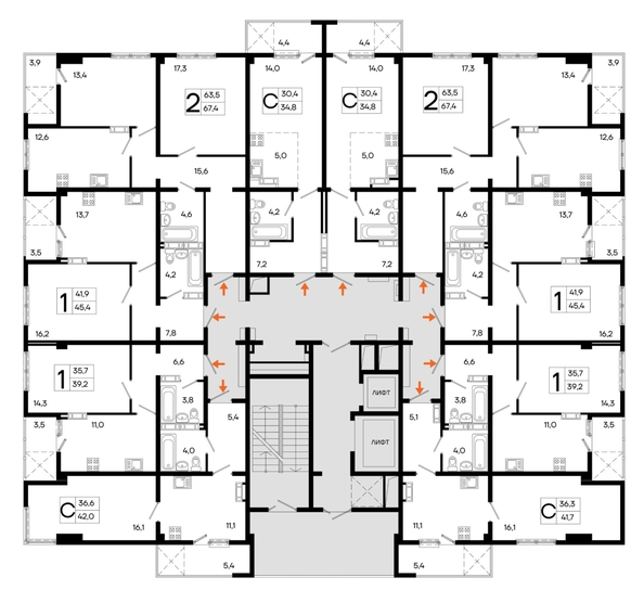 
  Продается 2-комн. квартира 67.4 м², в ЖК Поэма. Фото 1.