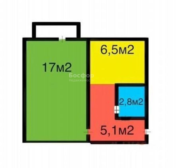 
  Продается 1-комн. квартира 31.4 м². Фото 7.