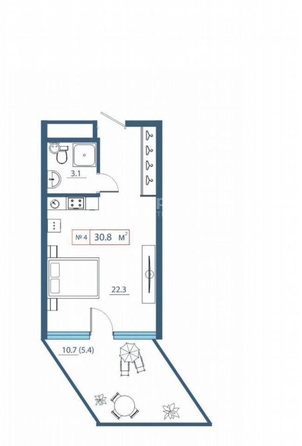 
  Продается студия 36.1 м². Фото 28.