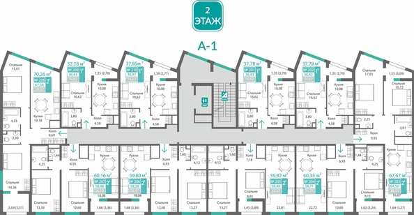 
  Продается 2-комн. квартира 67.58 м², в ЖК Барбарис. Фото 1.