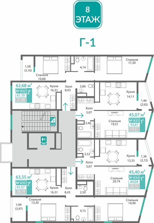 
  Продается 2-комн. квартира 61.1 м², в ЖК Барбарис. Фото 1.