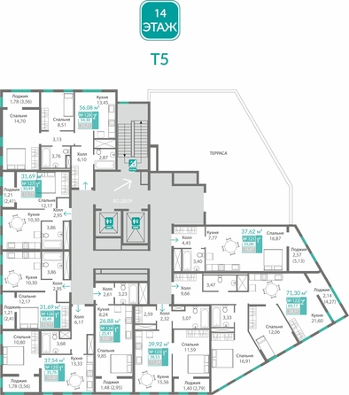 
  Продается 2-комн. квартира 54.3 м², в ЖК Благо. Фото 1.