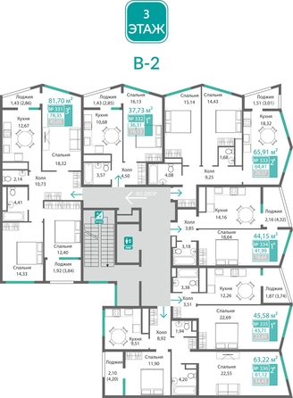
  Продается 3-комн. квартира 78.35 м², в ЖК Подсолнух. Фото 1.