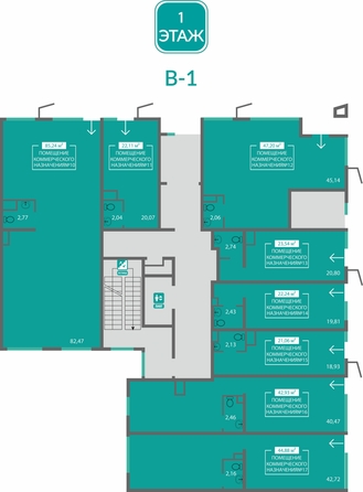 
  Продается универсальное помещение 44.88 м², в ЖК Барбарис. Фото 1.