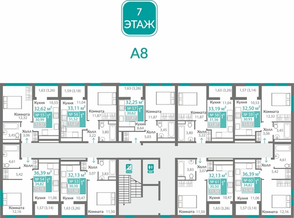 
  Продается 1-комн. квартира 34.82 м², в ЖК Горизонты 2 . Фото 1.