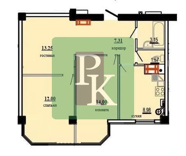 
  Продается 2-комн. квартира 60 м². Фото 4.