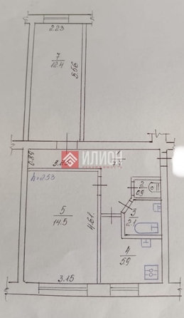 
  Продается 2-комн. квартира 44 м². Фото 3.