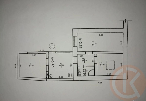 
  Продается 3-комн. квартира 47 м². Фото 14.