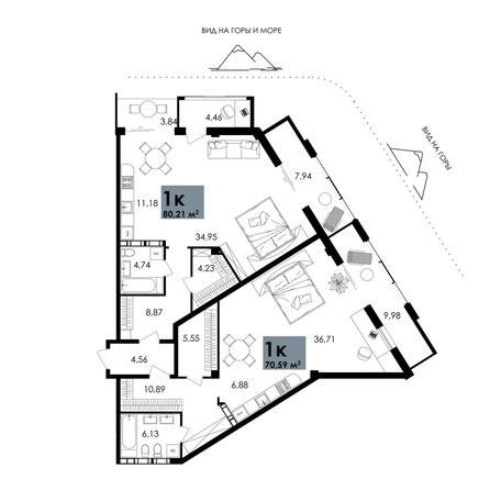
  Продается апартамент 163.52 м², в АО Парк Плаза. Фото 2.