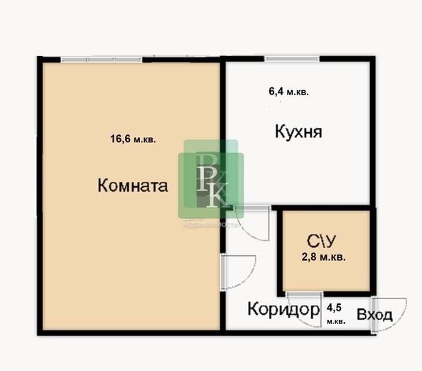 
  Продается 1-комн. квартира 30.4 м². Фото 10.