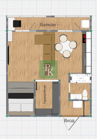 
  Продается 1-комн. квартира 31.1 м². Фото 21.
