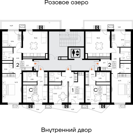 
  Продается 1-комн. квартира 34.86 м², в ЖК Прибрежный дом. Фото 1.
