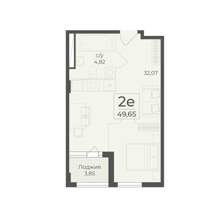 
  Продается 2-комн. квартира 49.65 м², в ЖК Ботаника, сек 5-6. Фото 2.