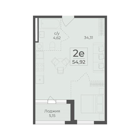 
  Продается 2-комн. квартира 54.92 м², в ЖК Ботаника, сек 1-2. Фото 2.