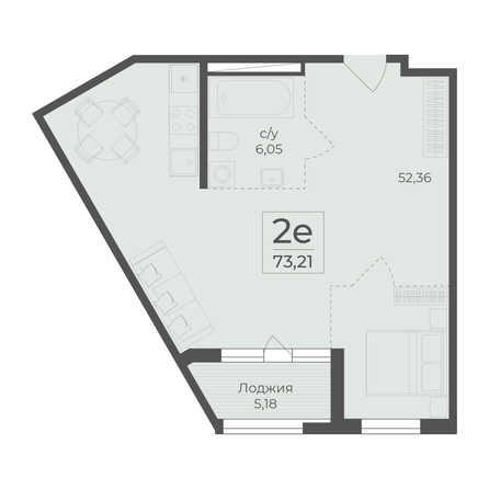 
  Продается 2-комн. квартира 73.21 м², в ЖК Ботаника, сек 1-2. Фото 2.