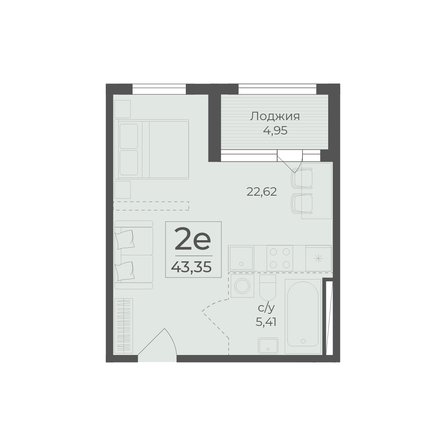 
  Продается 2-комн. квартира 43.35 м², в ЖК Ботаника, сек 1-2. Фото 2.