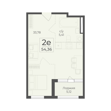 
  Продается 2-комн. квартира 54.36 м², в ЖК Ботаника, сек 1-2. Фото 2.
