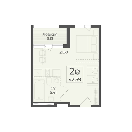 
  Продается 2-комн. квартира 42.59 м², в ЖК Ботаника, сек 1-2. Фото 2.