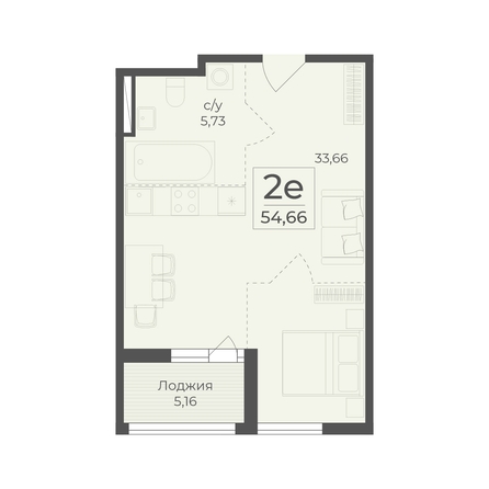 
  Продается 2-комн. квартира 54.66 м², в ЖК Ботаника, сек 1-2. Фото 2.