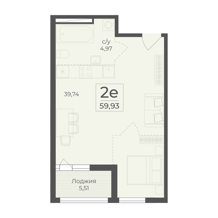
  Продается 2-комн. квартира 59.93 м², в ЖК Ботаника, сек 1-2. Фото 2.
