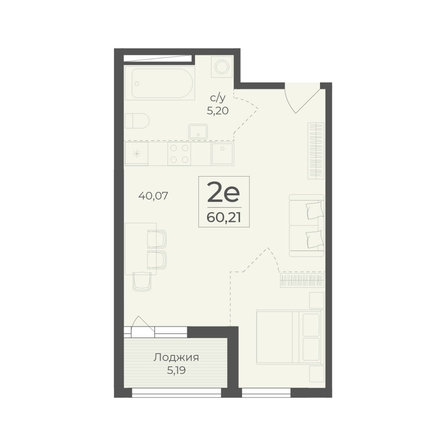 
  Продается 2-комн. квартира 60.21 м², в ЖК Ботаника, сек 3-4. Фото 2.
