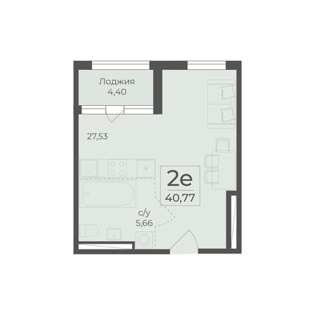 
  Продается 2-комн. квартира 40.77 м², в ЖК Ботаника, сек 5-6. Фото 2.