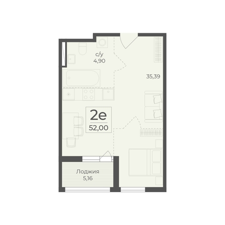 
  Продается 2-комн. квартира 54.58 м², в ЖК Ботаника, сек 5-6. Фото 2.