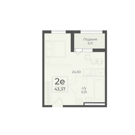 
  Продается 2-комн. квартира 43.37 м², в ЖК Ботаника, сек 5-6. Фото 2.