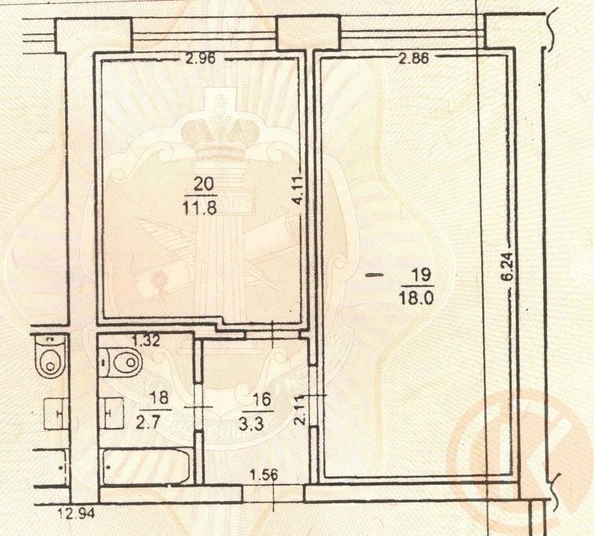 
  Продается 1-комн. квартира 36 м². Фото 19.