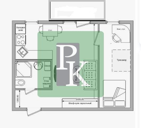 
  Продается 2-комн. квартира 40.1 м². Фото 25.