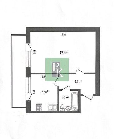 
  Продается 1-комн. квартира 34 м². Фото 15.