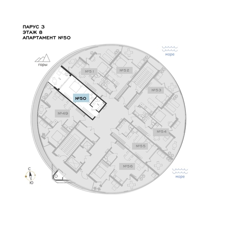 
  Продается апартамент 40.12 м², в АО Паруса Мечты. Фото 1.