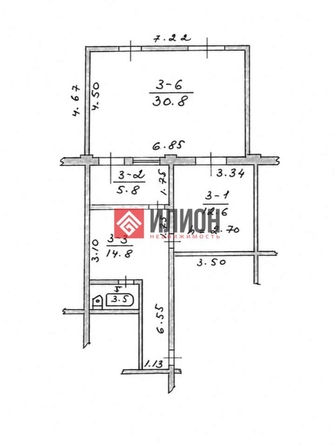 
  Продается 2-комн. квартира 66.6 м². Фото 2.