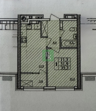 
  Продается 1-комн. квартира 36 м². Фото 7.