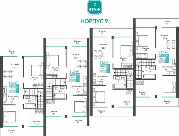 
  Продается апартамент 82.6 м², в АК Удачное. Фото 1.