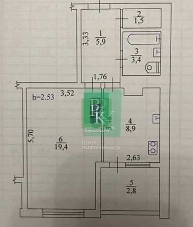 
  Продается 1-комн. квартира 40 м². Фото 10.