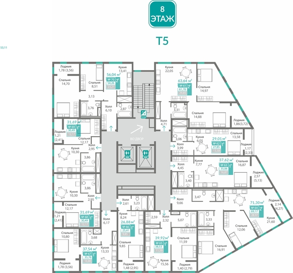 
  Продается 1-комн. квартира 35.06 м², в ЖК Благо. Фото 1.