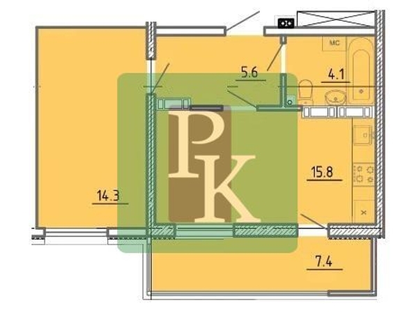 
  Продается 1-комн. квартира 47.2 м². Фото 29.