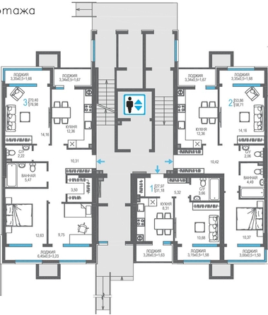 
  Продается 3-комн. квартира 76.98 м², в ЖК На Фонтанке. Фото 1.