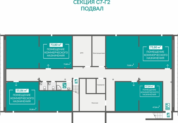 
  Продается универсальное помещение 73.8 м², в ЖК Абрикос - 2. Фото 1.