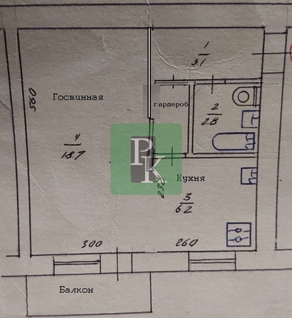
  Продается 1-комн. квартира 31 м². Фото 22.