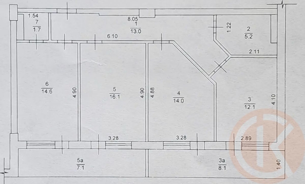 
  Продается 3-комн. квартира 91.9 м². Фото 10.