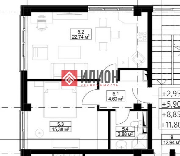 
  Продается 1-комн. квартира 47.3 м². Фото 2.