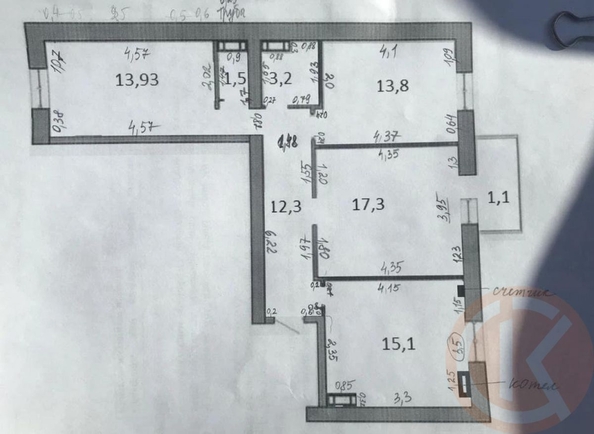 
  Продается 3-комн. квартира 75 м². Фото 20.